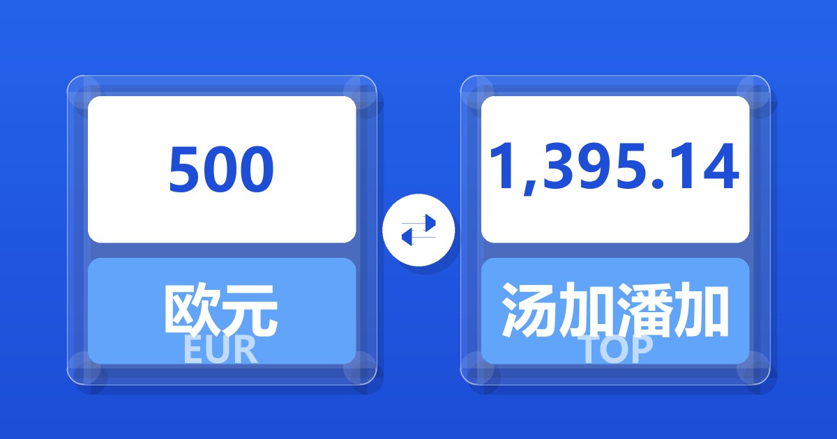 500欧元兑汤加潘加