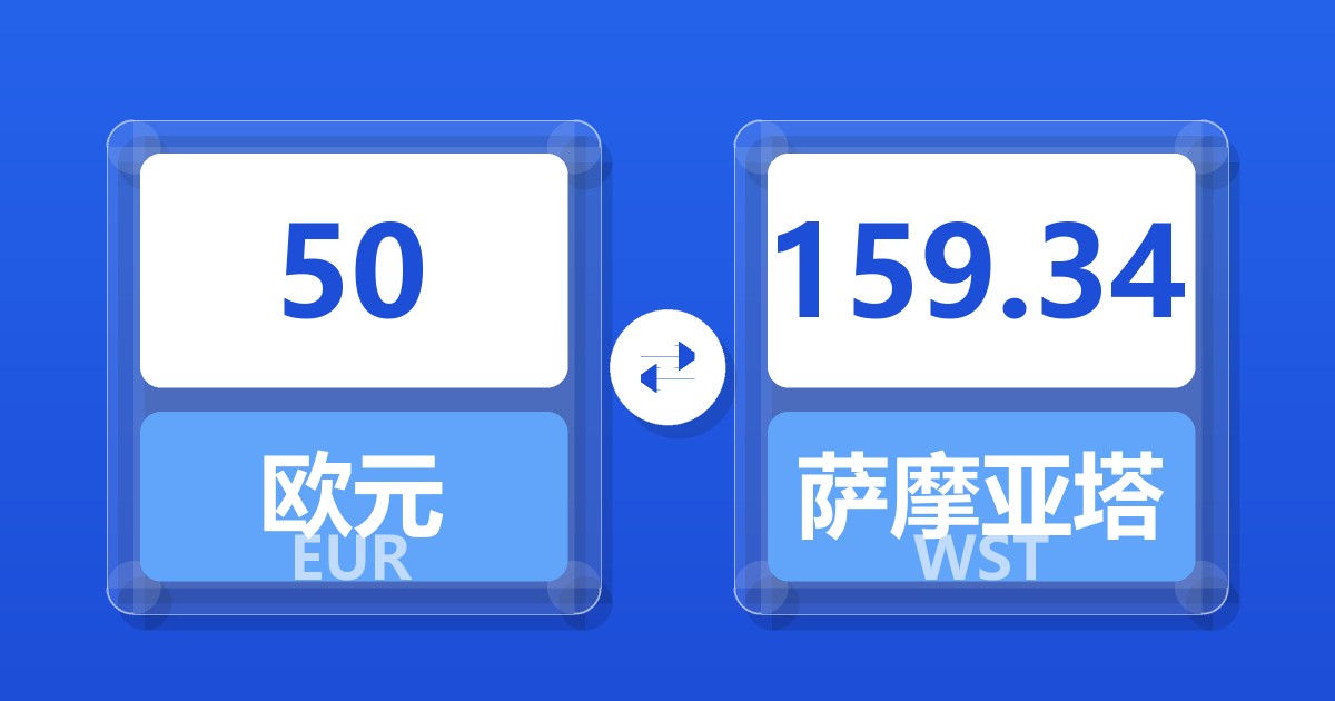 50欧元兑萨摩亚塔拉