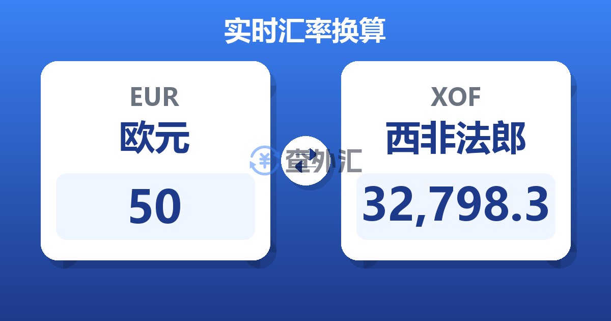 50欧元兑西非法郎
