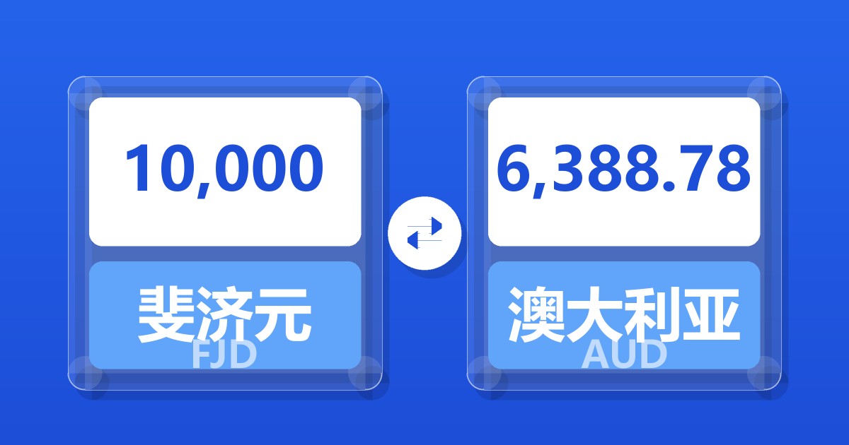 10,000斐济元兑澳大利亚元