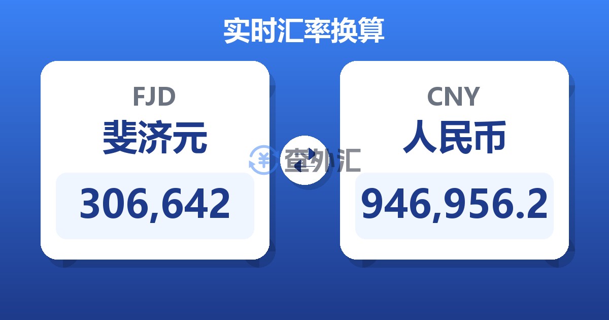 306,642斐济元兑人民币