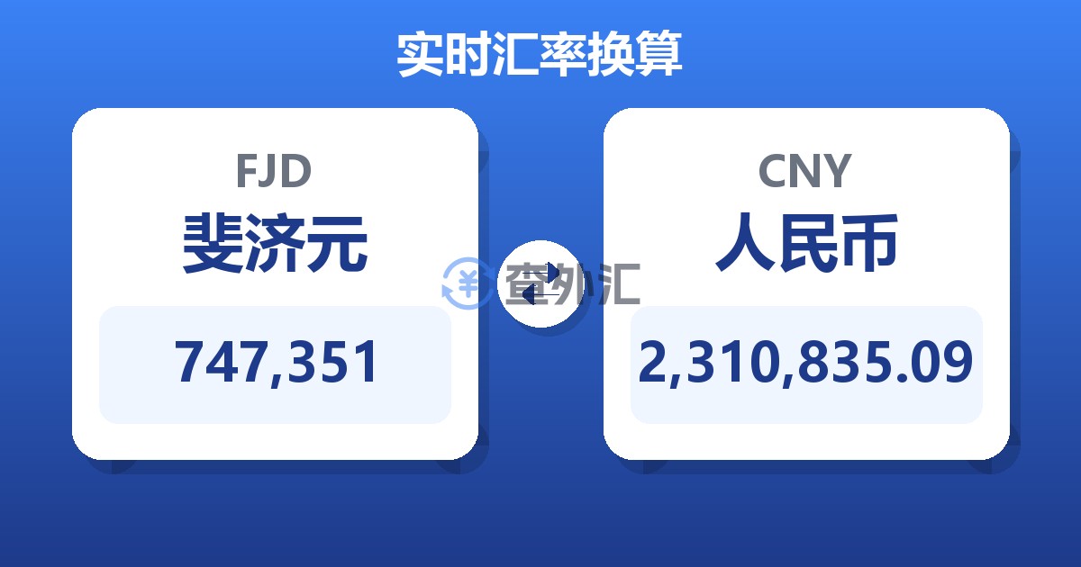 747,351斐济元兑人民币