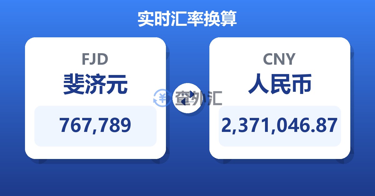 767,789斐济元兑人民币