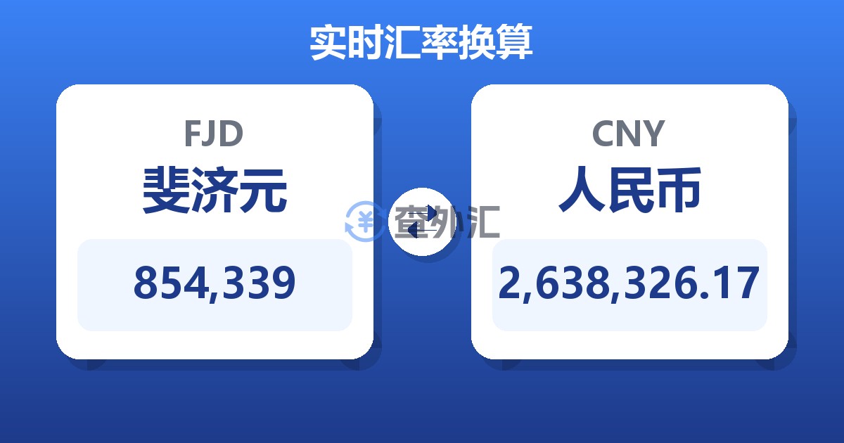 854,339斐济元兑人民币