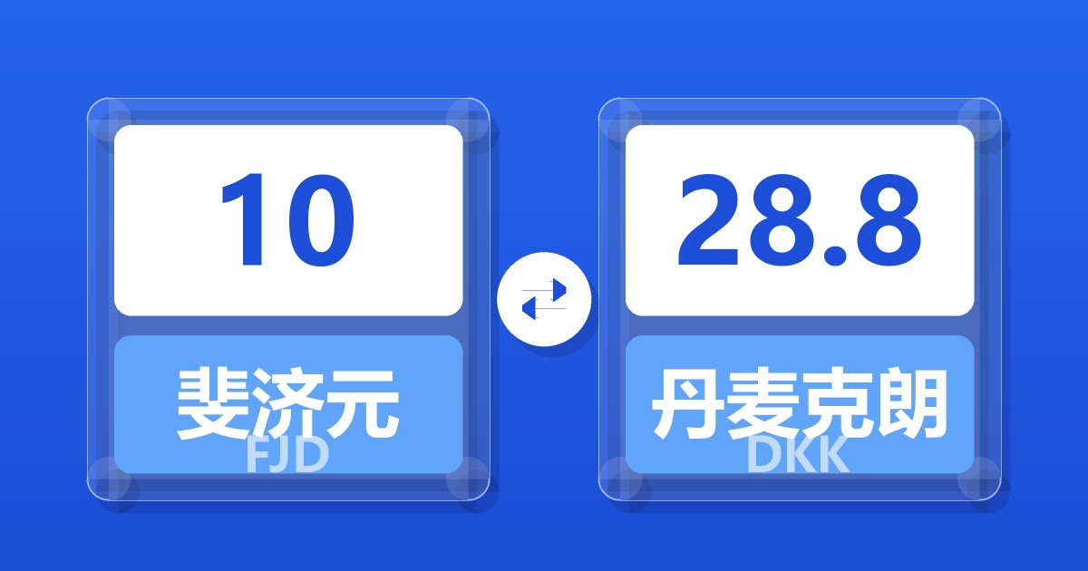 10斐济元兑丹麦克朗