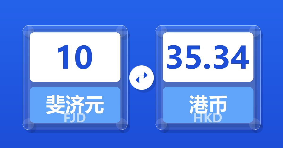 10斐济元兑港币