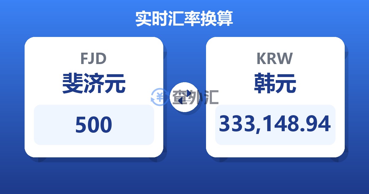 500斐济元兑韩元