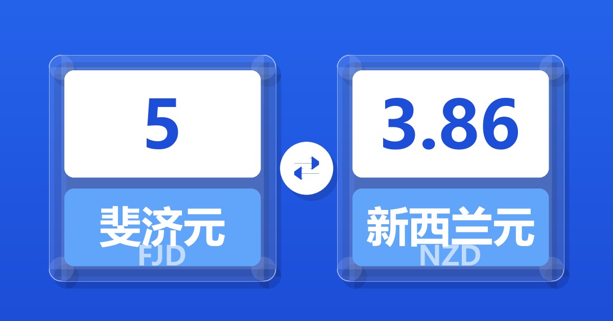 5斐济元兑新西兰元
