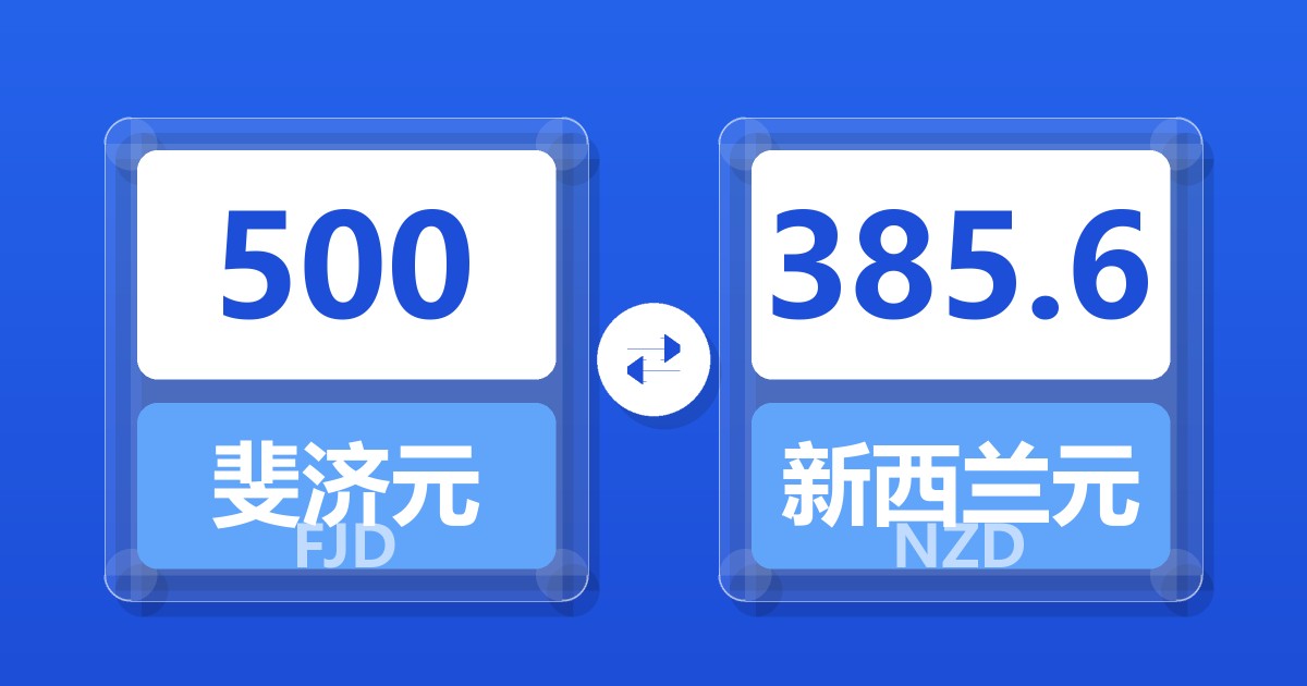 500斐济元兑新西兰元