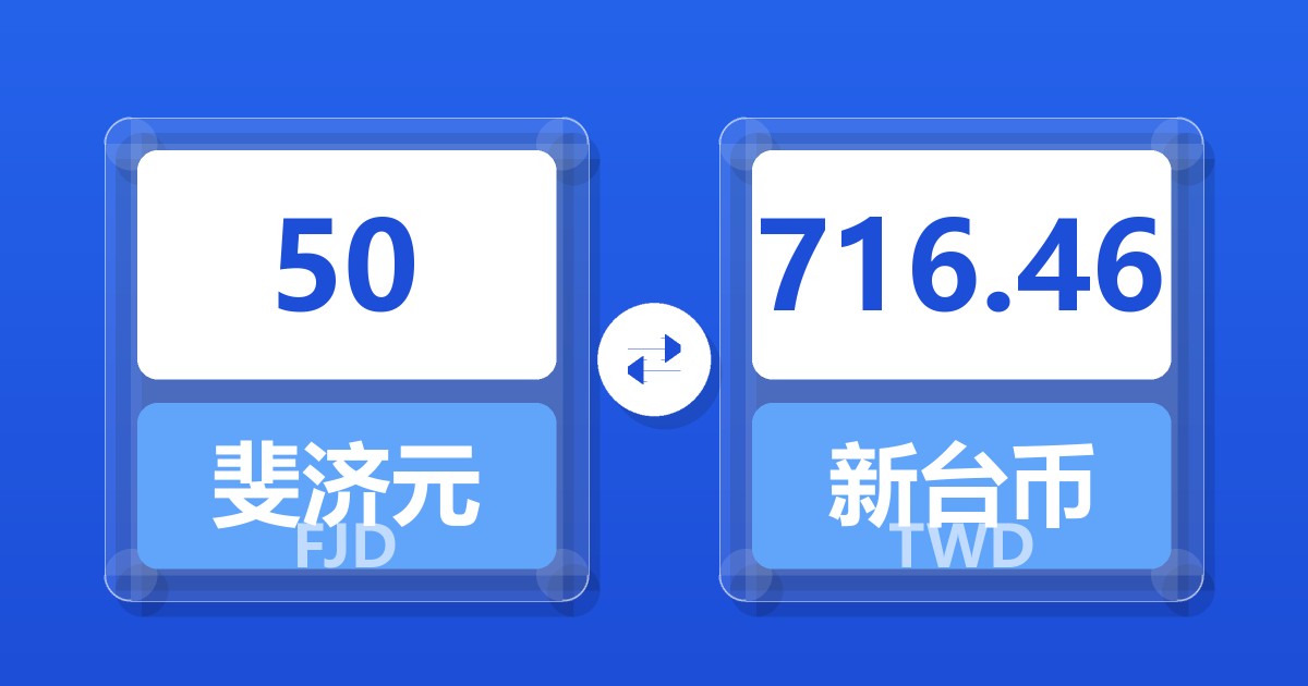 50斐济元兑新台币