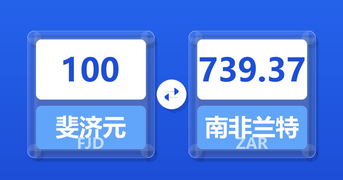 100斐济元兑南非兰特