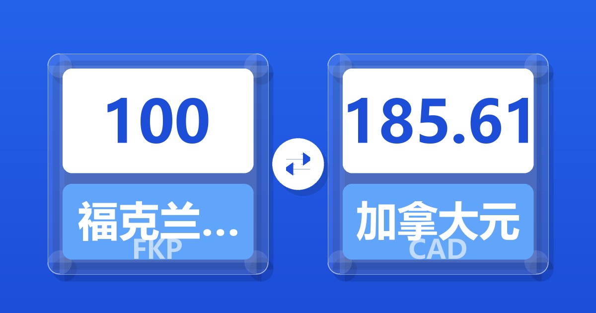 100福克兰群岛镑兑加拿大元