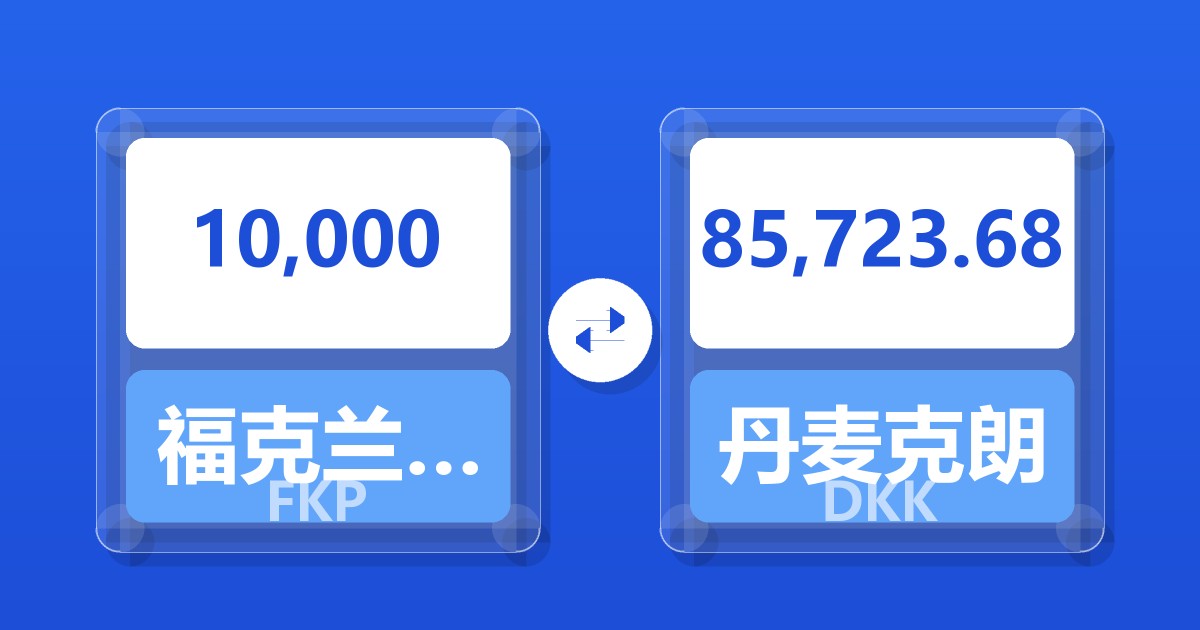 10,000福克兰群岛镑兑丹麦克朗