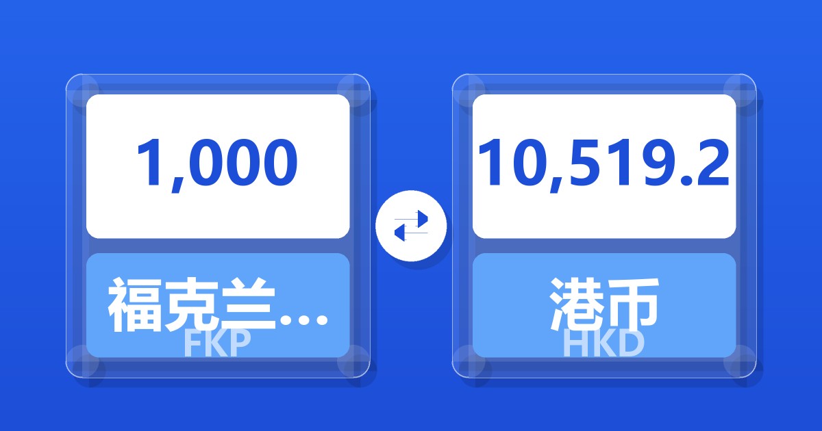 1,000福克兰群岛镑兑港币