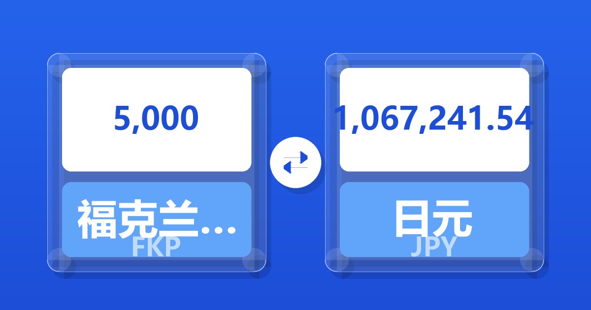 5,000福克兰群岛镑兑日元