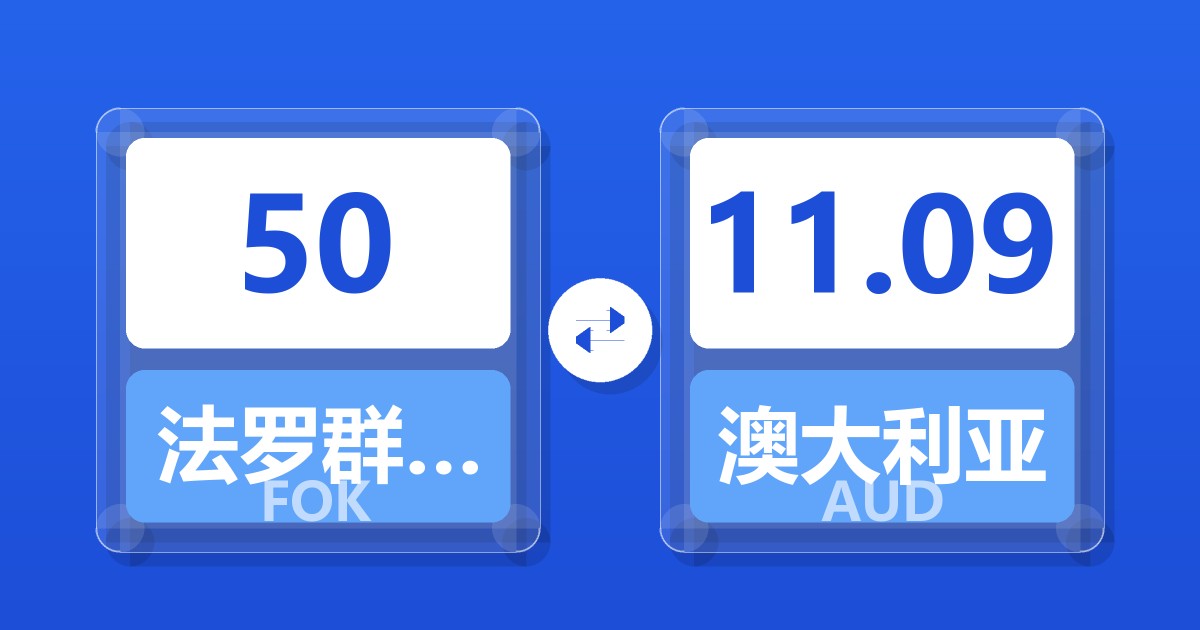 50法罗群岛克朗兑澳大利亚元
