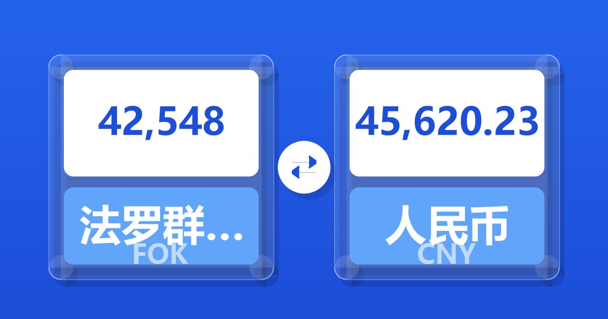 42,548法罗群岛克朗兑人民币