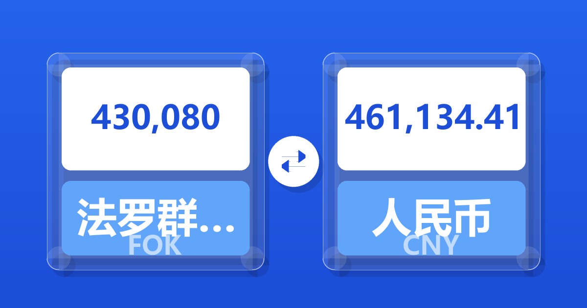 430,080法罗群岛克朗兑人民币
