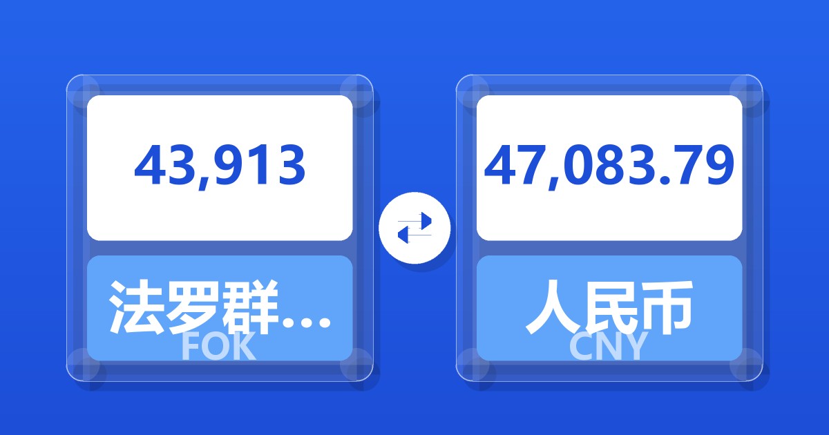 43,913法罗群岛克朗兑人民币