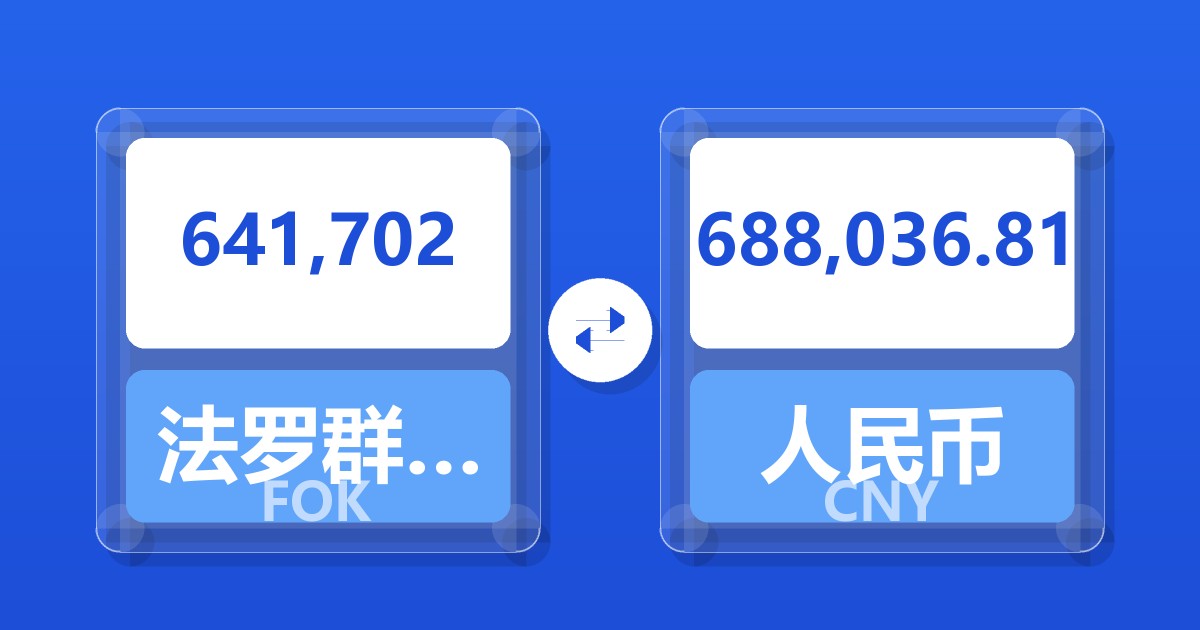 641,702法罗群岛克朗兑人民币