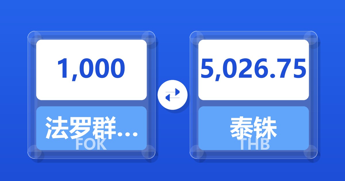 1,000法罗群岛克朗兑泰铢