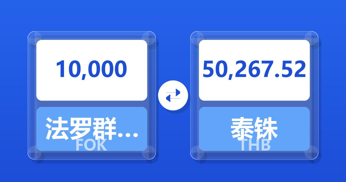 10,000法罗群岛克朗兑泰铢