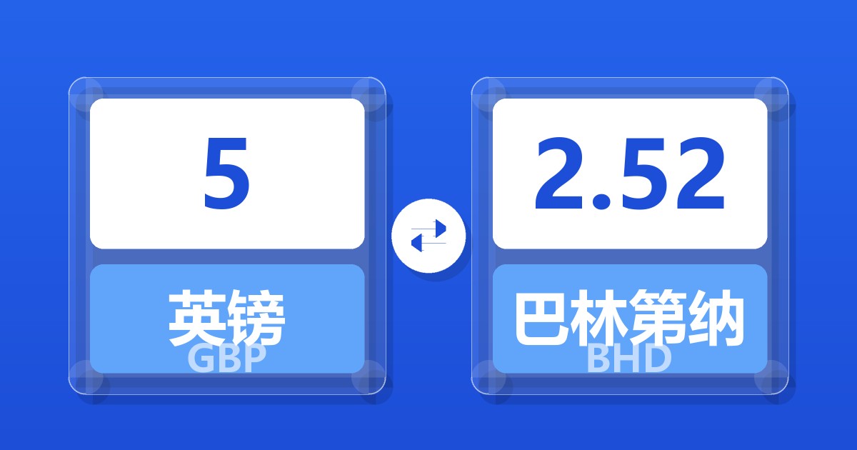 5英镑兑巴林第纳尔