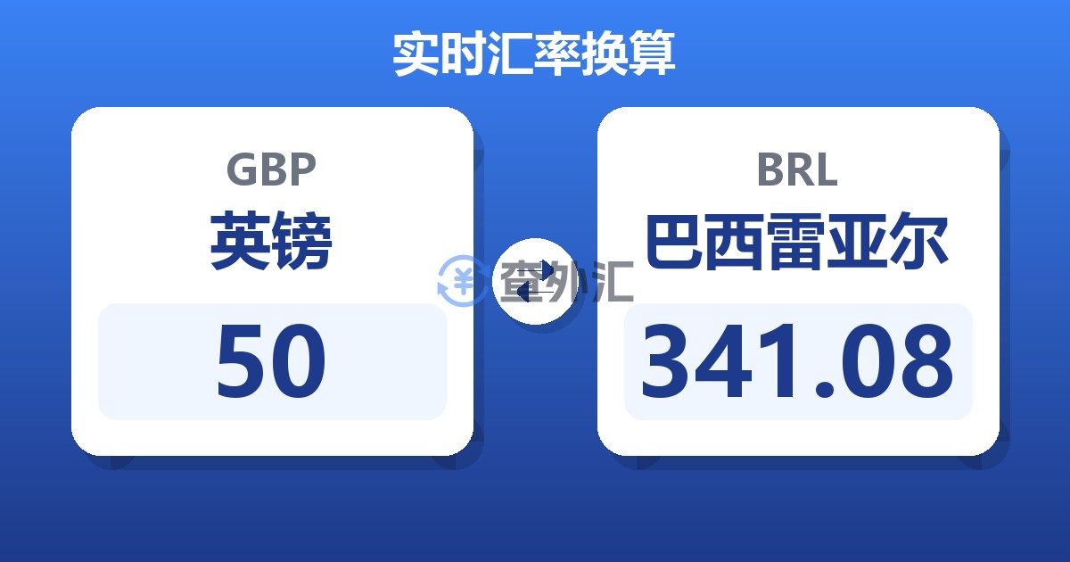 50英镑兑巴西雷亚尔