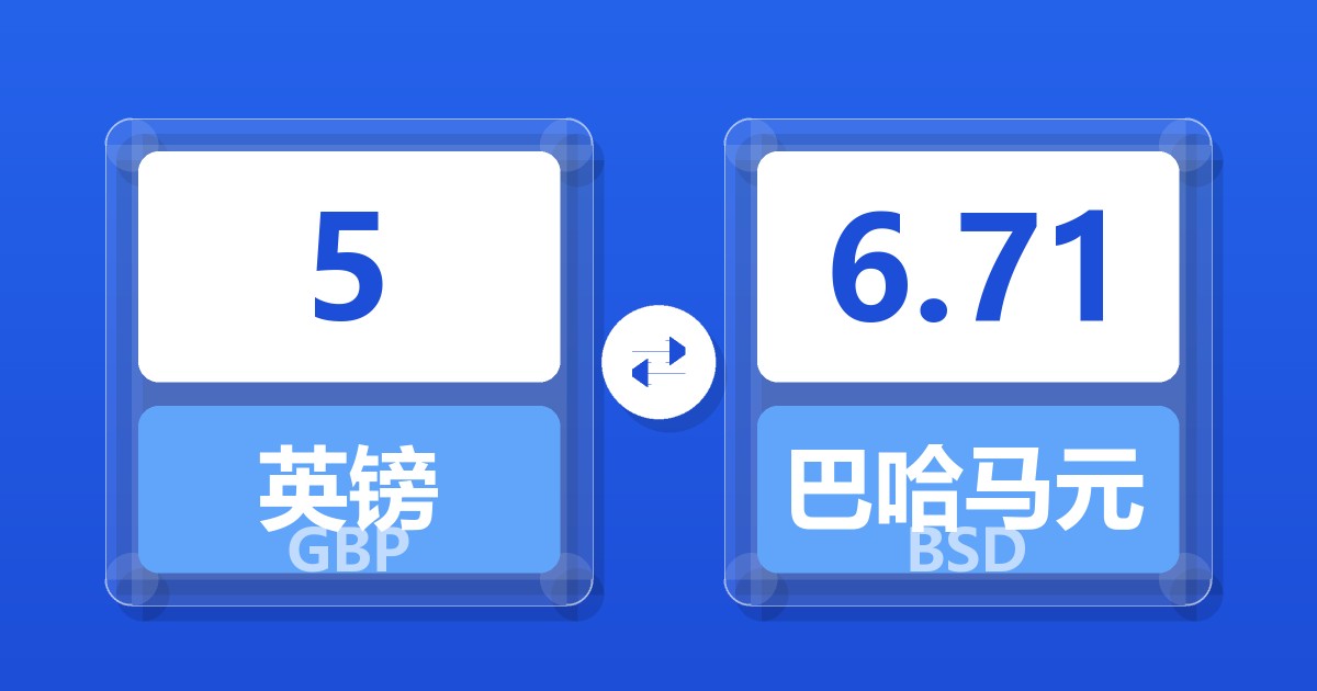 5英镑兑巴哈马元