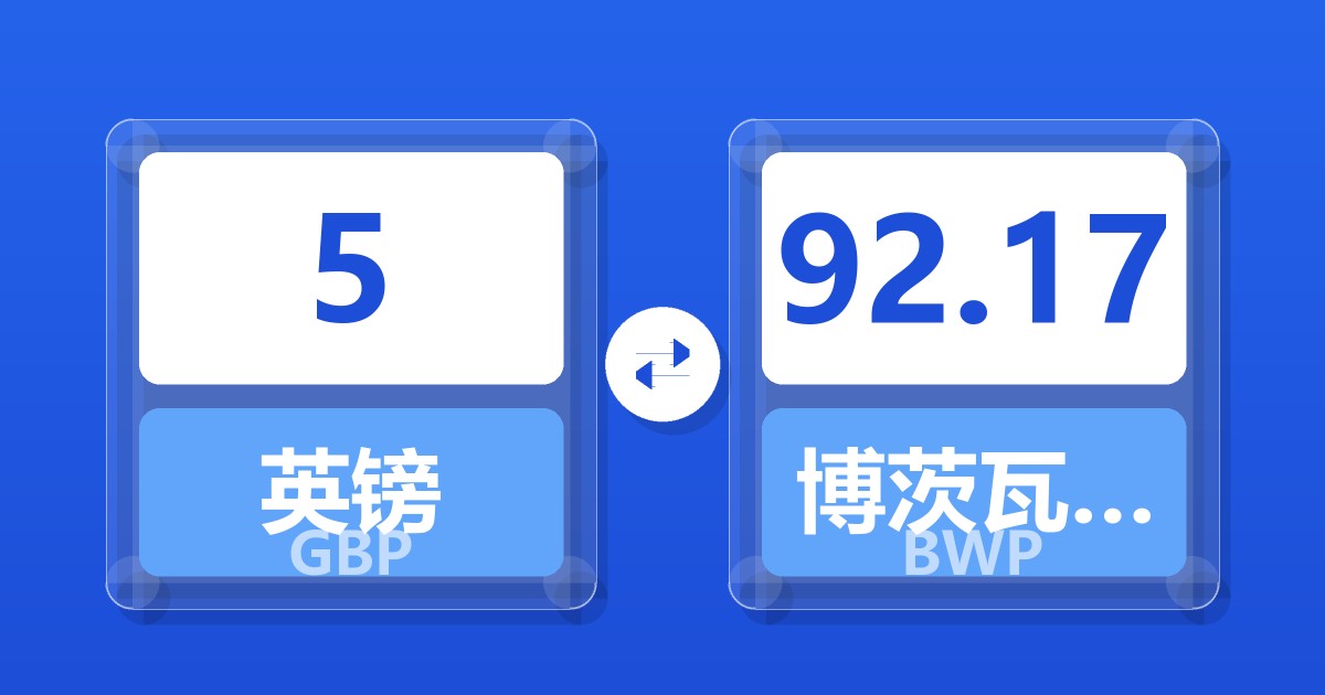 5英镑兑博茨瓦纳普拉