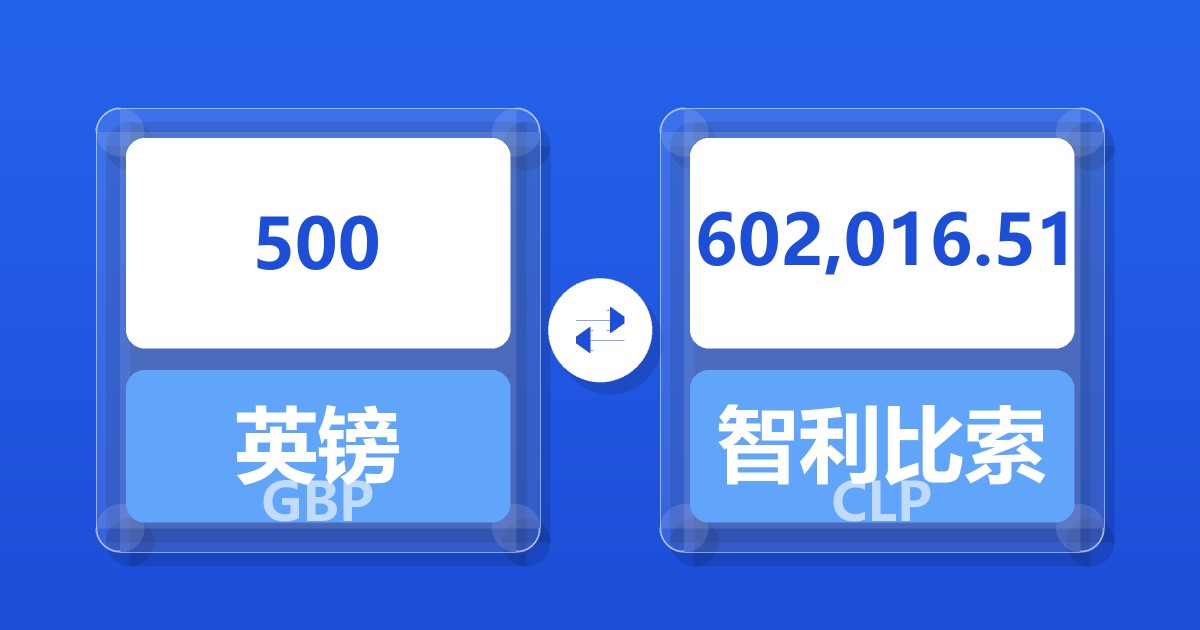 500英镑兑智利比索