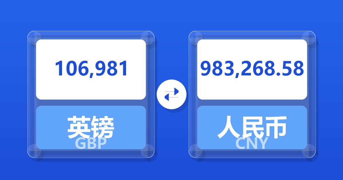 106,981英镑兑人民币