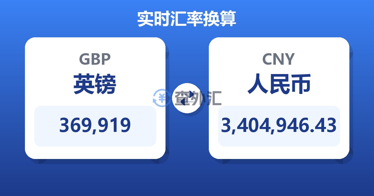 369,919英镑兑人民币