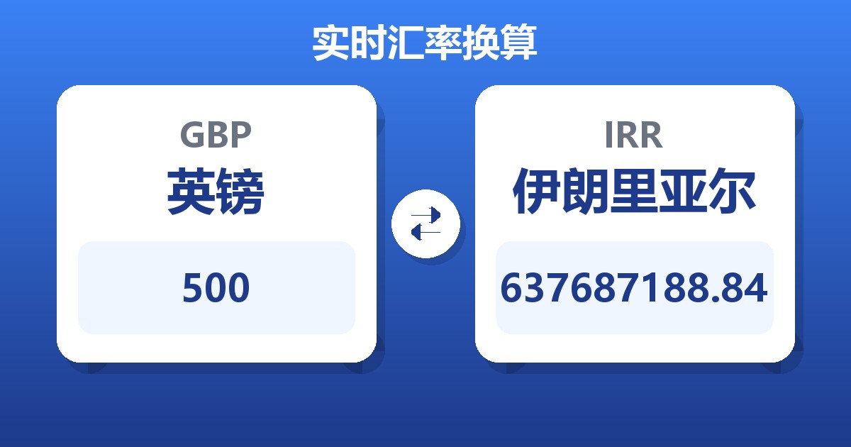 500英镑兑伊朗里亚尔