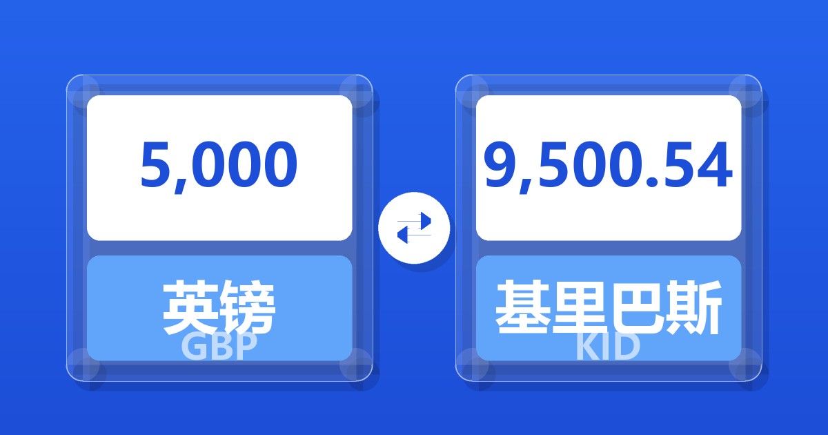 5,000英镑兑基里巴斯元