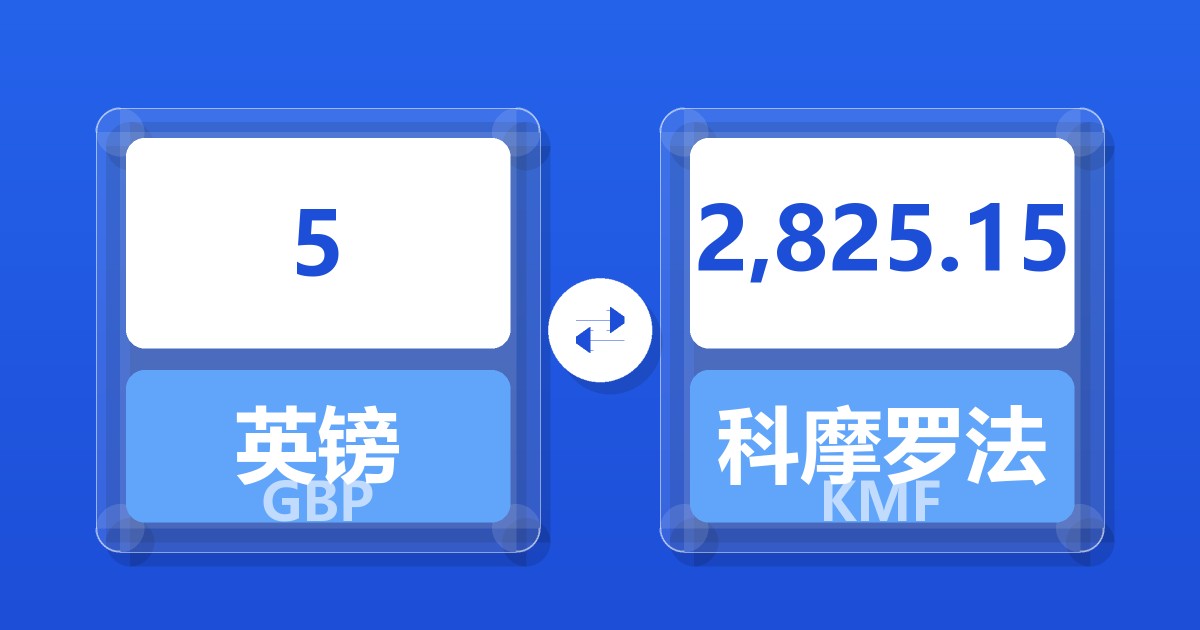 5英镑兑科摩罗法郎