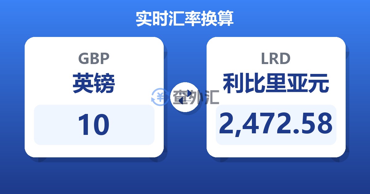 10英镑兑利比里亚元