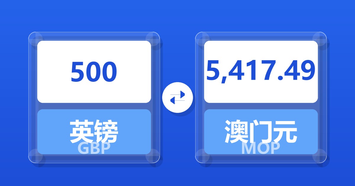 500英镑兑澳门元