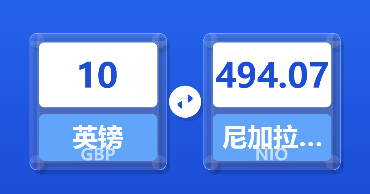 10英镑兑尼加拉瓜科多巴