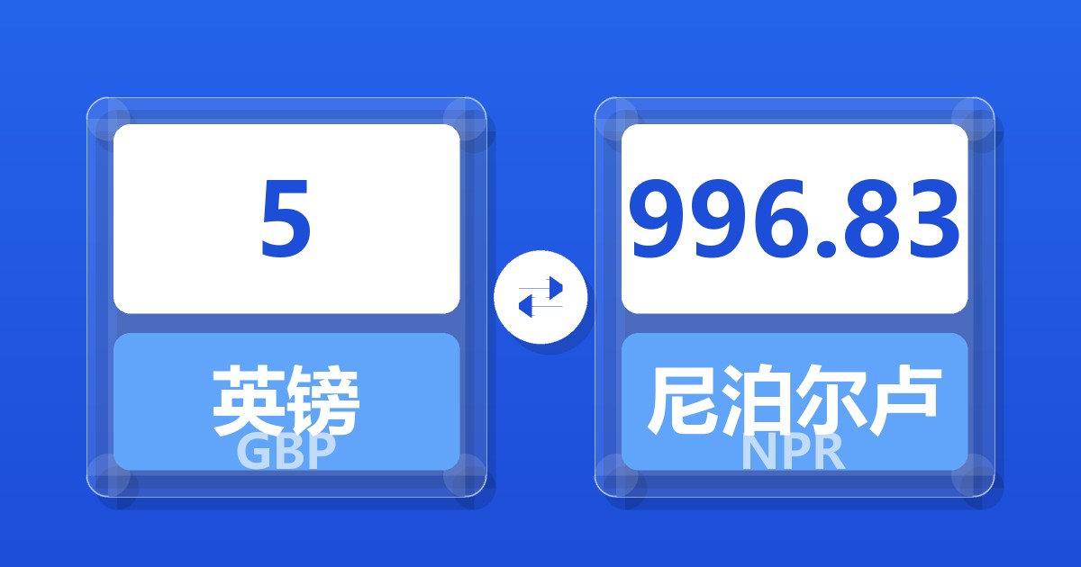 5英镑兑尼泊尔卢比