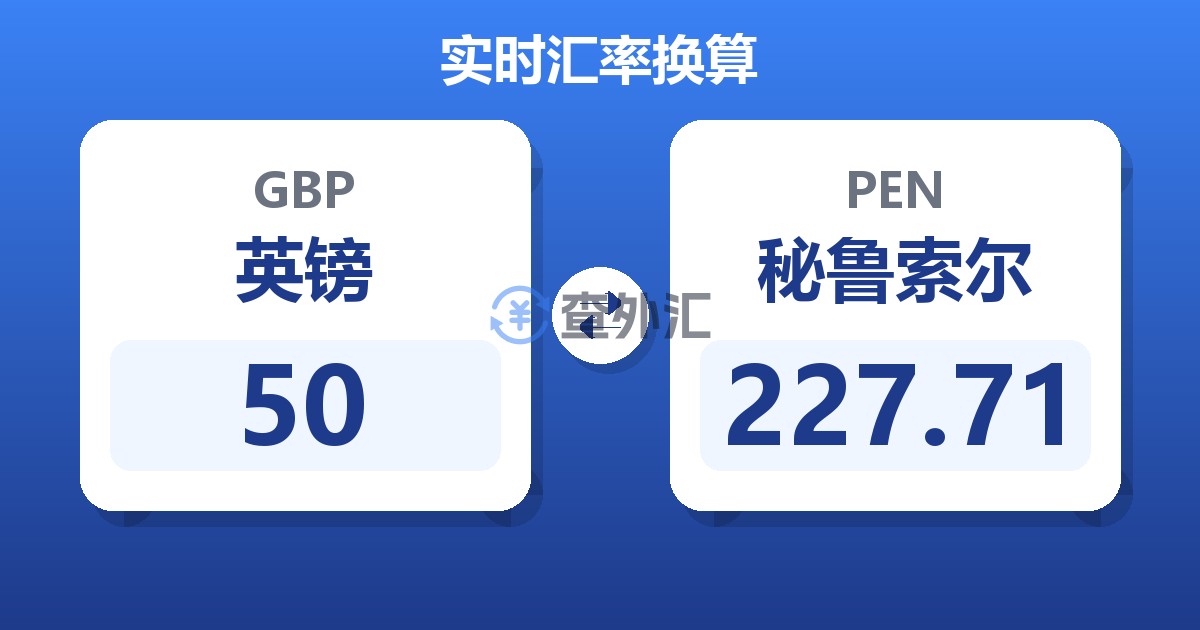 50英镑兑秘鲁索尔