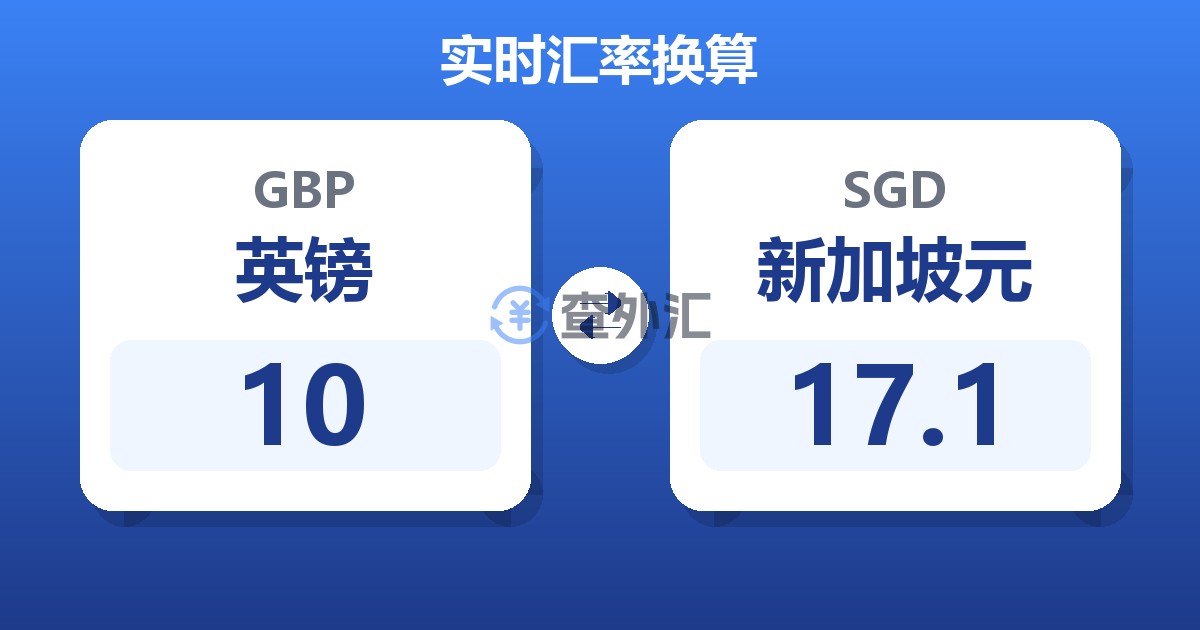 10英镑兑新加坡元