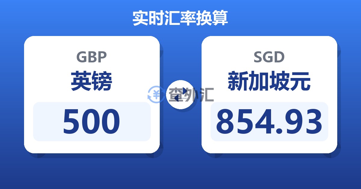 500英镑兑新加坡元