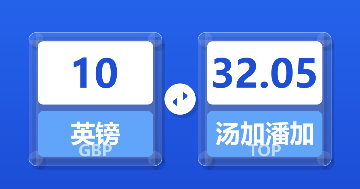 10英镑兑汤加潘加