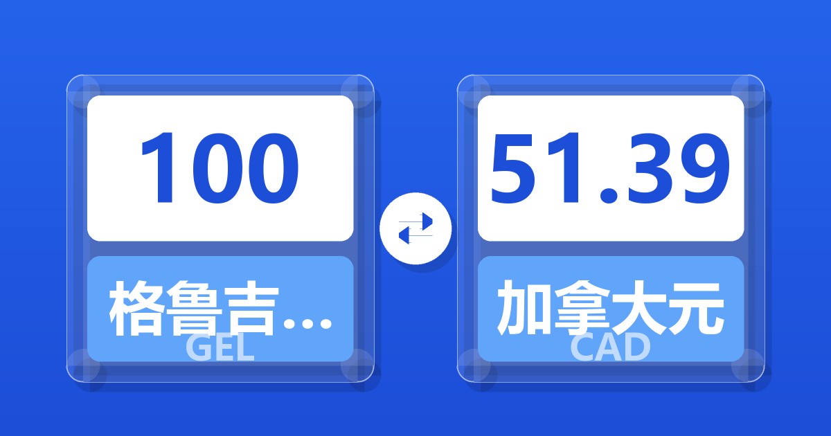 100格鲁吉亚拉里兑加拿大元