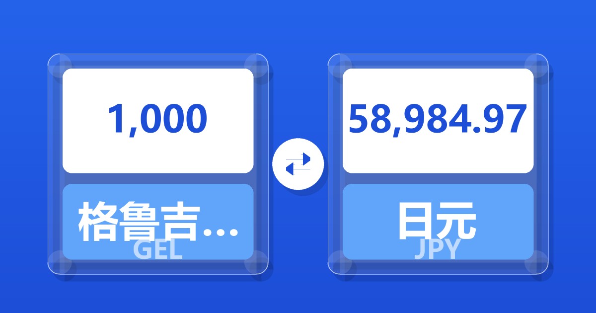 1,000格鲁吉亚拉里兑日元