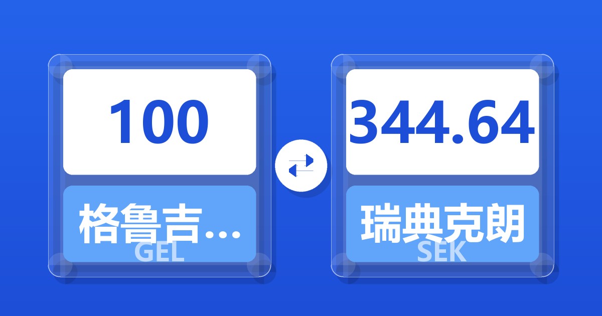 100格鲁吉亚拉里兑瑞典克朗