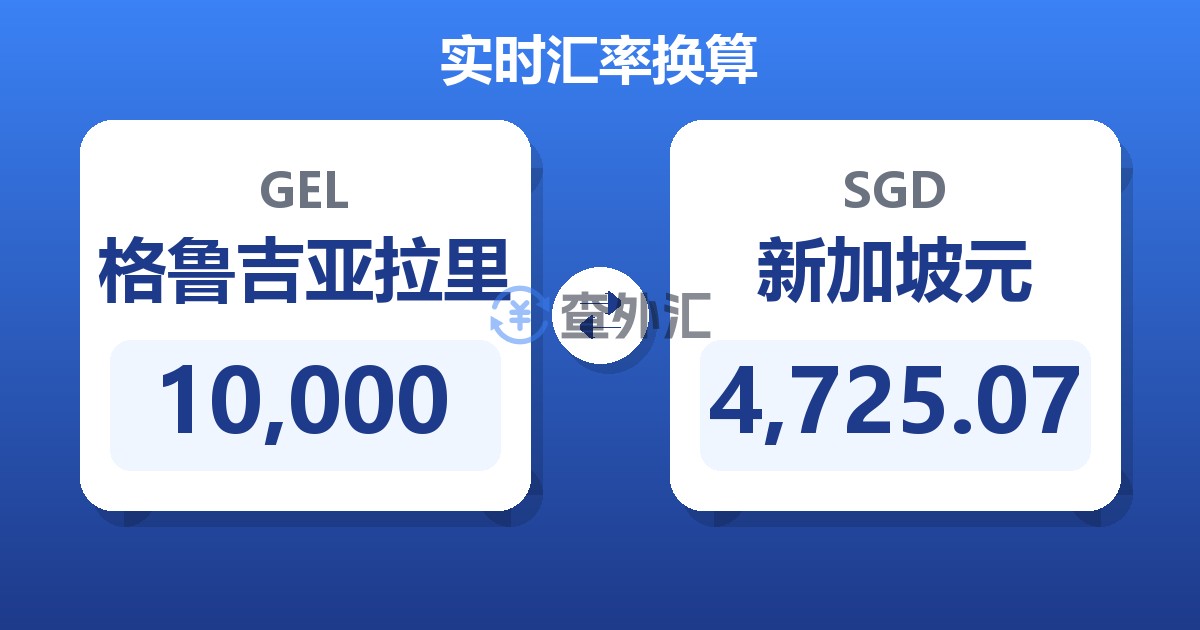 10,000格鲁吉亚拉里兑新加坡元