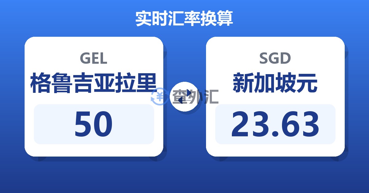 50格鲁吉亚拉里兑新加坡元