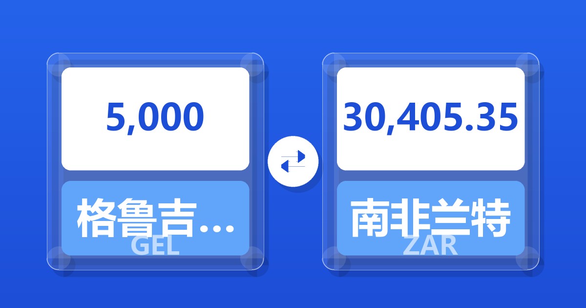 5,000格鲁吉亚拉里兑南非兰特